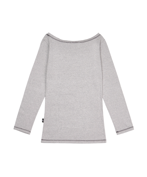 GILAARCHIVE（ギラアーカイブ）の「ONE SHOULDER EYELET LONG SLEEVE_GREY（Tシャツ/カットソー・レディース・その他・FREE）」の5枚目の写真