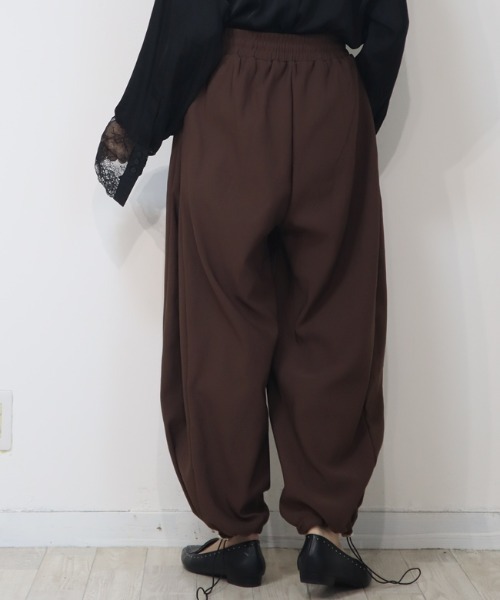 DISKEEN SURE（ディスキーンシュアー）の「今っぽいトレンドシルエット☆2WAYでハイブリッド！裾スピンドル付きジャージタッチワイドパンツ（その他パンツ・レディース・キャメル/ブラック/グレー/ブラウン・FREE）」の15枚目の写真