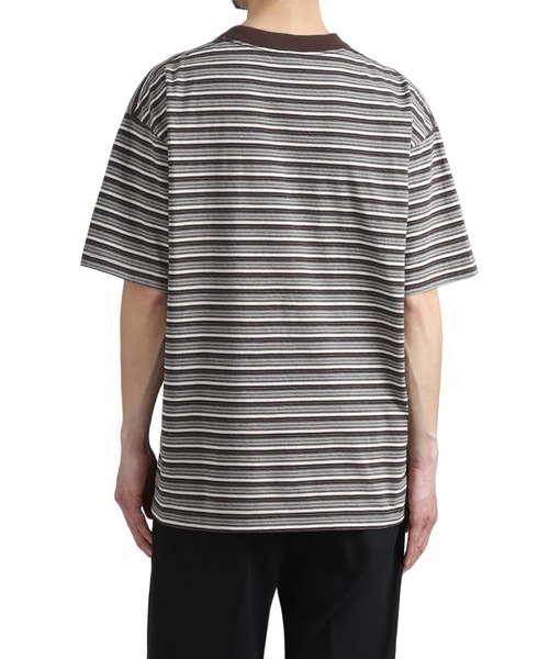 SEDAN ALL-PURPOSE（セダンオールパーパス）の「SEDAN ALL-PURPOSE / セダン オールパーパス：Striped S/S Tee：SD26S-CT07[PIE]（Tシャツ/カットソー・メンズ・ブラウン・L/M）」の7枚目の写真