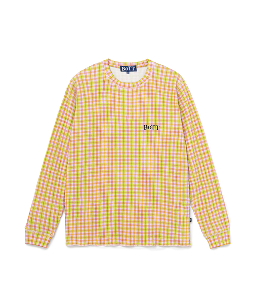 BOTT(ボット)の「BoTT / ボット Check Thermal(Tシャツ/カットソー・メンズ・ピンク・MEDIUM/LARGE)」の1枚目の写真
