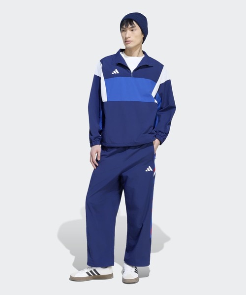 adidas(アディダス)の「スタジアム カラーブロック ハーフジップ トラックジャケット / ジャージ / ハーフジップ / アディダス adidas(ジャージ・メンズ・ブルー・LARGE/3XL/XX-LARGE/X-LARGE/SMALL)」の5枚目の写真