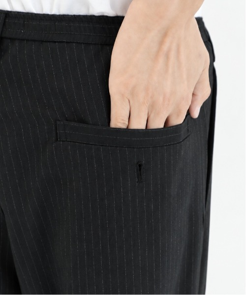 STUDIOUS（ステュディオス）の「【STUDIOUS】Stripe Amunzen easy-Slacks（スラックス・メンズ・ブラック/ダークグレー・1/2/3）」の10枚目の写真