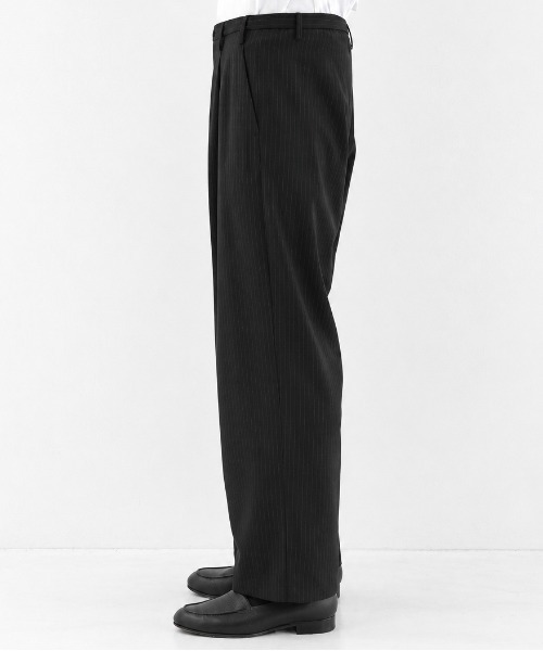 STUDIOUS（ステュディオス）の「【STUDIOUS】Stripe Amunzen easy-Slacks（スラックス・メンズ・ブラック/ダークグレー・1/2/3）」の6枚目の写真