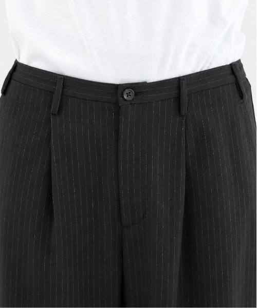 STUDIOUS（ステュディオス）の「【STUDIOUS】Stripe Amunzen easy-Slacks（スラックス・メンズ・ブラック/ダークグレー・1/2/3）」の12枚目の写真