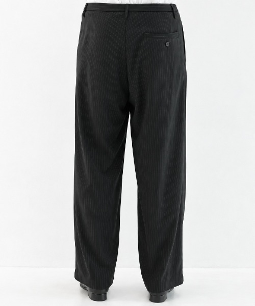 STUDIOUS（ステュディオス）の「【STUDIOUS】Stripe Amunzen easy-Slacks（スラックス・メンズ・ブラック/ダークグレー・1/2/3）」の7枚目の写真