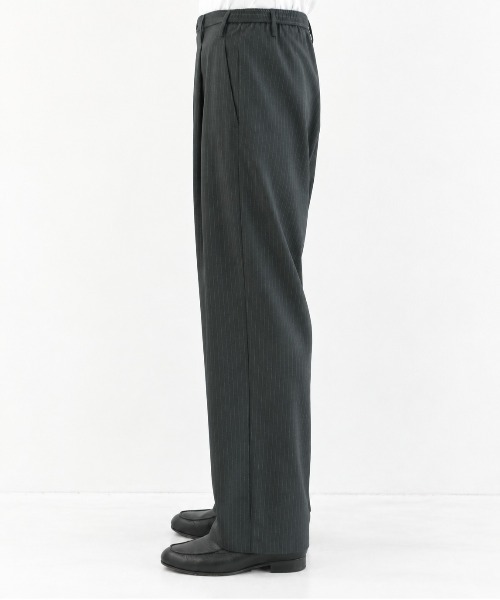 STUDIOUS（ステュディオス）の「【STUDIOUS】Stripe Amunzen easy-Slacks（スラックス・メンズ・ブラック/ダークグレー・1/2/3）」の18枚目の写真