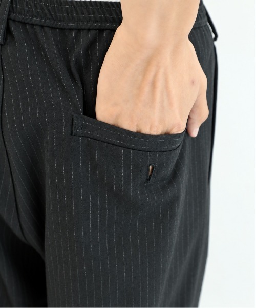 STUDIOUS（ステュディオス）の「【STUDIOUS】Stripe Amunzen easy-Slacks（スラックス・メンズ・ブラック/ダークグレー・1/2/3）」の22枚目の写真