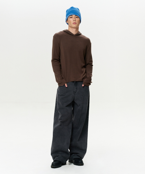 ERA（エラ）の「メンズ ERA ワイドフィット デニムパンツ - ダークグレー（デニムパンツ・メンズ・その他・MEDIUM/LARGE）」の5枚目の写真