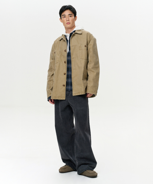 ERA（エラ）の「メンズ ERA ワイドフィット デニムパンツ - ダークグレー（デニムパンツ・メンズ・その他・MEDIUM/LARGE）」の8枚目の写真