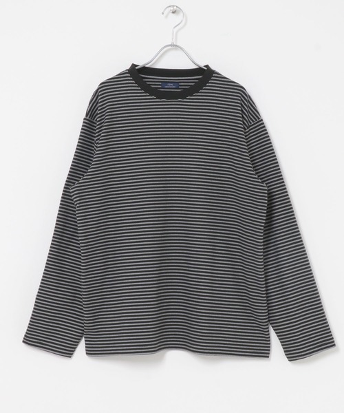 ITEMS URBANRESEARCH(アイテムズ アーバンリサーチ)の「マシュマロジャージーボーダーカットソー(Tシャツ/カットソー・メンズ・ブラック/グレー/ホワイト・LARGE/MEDIUM)」の10枚目の写真