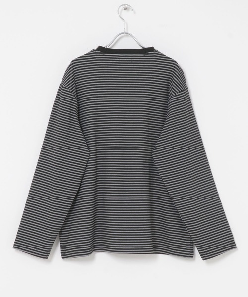ITEMS URBANRESEARCH(アイテムズ アーバンリサーチ)の「マシュマロジャージーボーダーカットソー(Tシャツ/カットソー・メンズ・ブラック/グレー/ホワイト・LARGE/MEDIUM)」の11枚目の写真