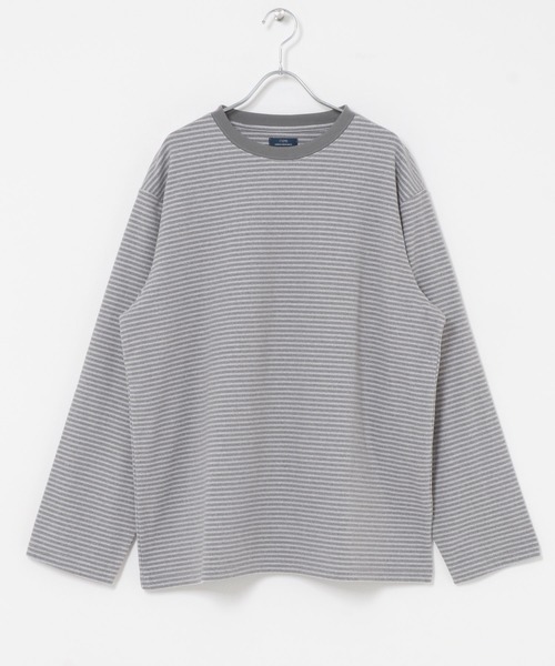 ITEMS URBANRESEARCH(アイテムズ アーバンリサーチ)の「マシュマロジャージーボーダーカットソー(Tシャツ/カットソー・メンズ・ブラック/グレー/ホワイト・LARGE/MEDIUM)」の20枚目の写真