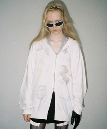 Horse print zip hoodie / セットアップ対応 ホースプリントパーカー