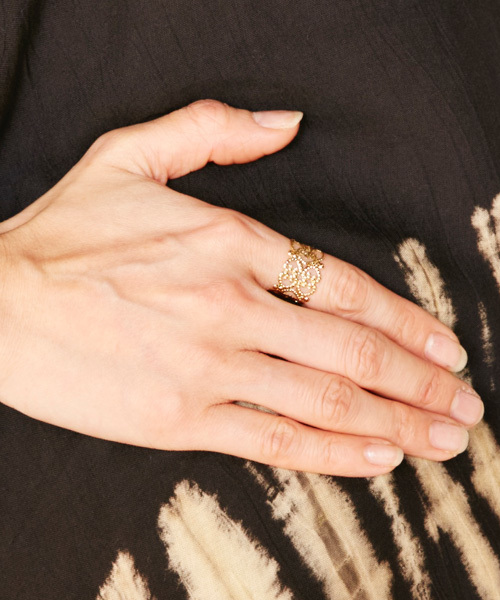 チャイハネ(チャイハネ)の「【チャイハネ】OPENWORK RING / 透かし模様リング(リング・レディース・シルバー/ゴールド・FREE)」の6枚目の写真