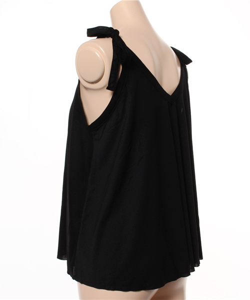 MOUSSY（マウジー）の「SHOULDER RIBBON FLARE TOP J（キャミソール・レディース・ピンク/ホワイト/ブラック・FREE）」の10枚目の写真