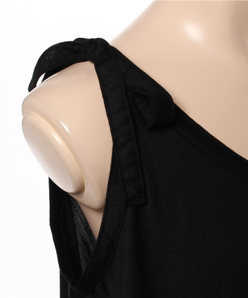 MOUSSY（マウジー）の「SHOULDER RIBBON FLARE TOP J（キャミソール・レディース・ピンク/ホワイト/ブラック・FREE）」の5枚目の写真