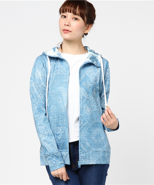 BILLABONG(ビラボン)の「BILLABONG レディース【ACTIVE】トレーニングUVジップパーカ(パーカー・レディース・ブルー/ブラック/インディゴブルー・LARGE/MEDIUM)」の1枚目の写真