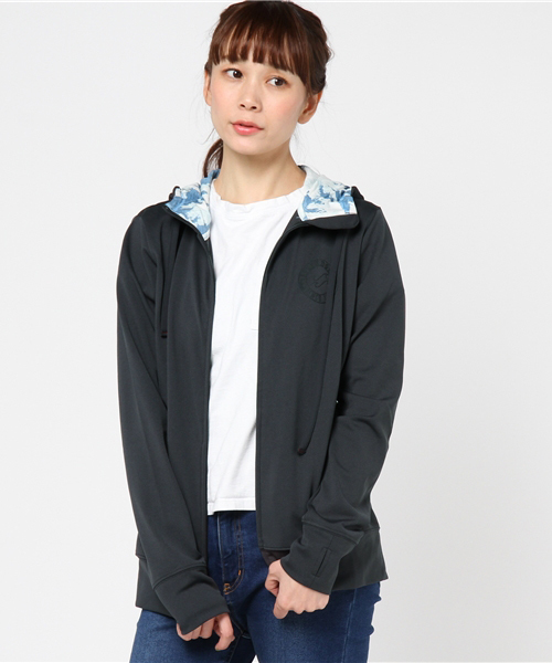 BILLABONG(ビラボン)の「BILLABONG レディース【ACTIVE】トレーニングUVジップパーカ(パーカー・レディース・ブルー/ブラック/インディゴブルー・LARGE/MEDIUM)」の2枚目の写真