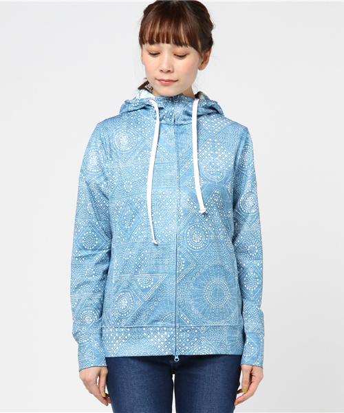 BILLABONG(ビラボン)の「BILLABONG レディース【ACTIVE】トレーニングUVジップパーカ(パーカー・レディース・ブルー/ブラック/インディゴブルー・LARGE/MEDIUM)」の7枚目の写真