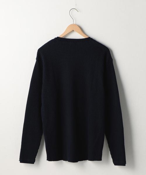 coen(コーエン)の「ビッグワッフルロングスリーブカットソー(Tシャツ/カットソー・メンズ・ネイビー/ホワイト・LARGE/X-LARGE/MEDIUM/SMALL)」の3枚目の写真