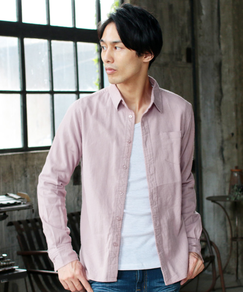 THE CASUAL（カジュアル）の「ストレッチスリム長袖ネルシャツ（シャツ/ブラウス・メンズ・ホワイト/ブラック/ベージュ/ネイビー/グレー/カーキ/モカ/ホワイト系その他/ブラック系その他/グレー系その他/ブルー系その他/レッド系その他/スモークピンク/ホワイト系その他2/ブルー系その他2・S/M/L/XL）」の14枚目の写真