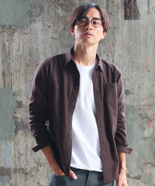 THE CASUAL（カジュアル）の「ストレッチスリム長袖ネルシャツ（シャツ/ブラウス・メンズ・ホワイト/ブラック/ベージュ/ネイビー/グレー/カーキ/モカ/ホワイト系その他/ブラック系その他/グレー系その他/ブルー系その他/レッド系その他/スモークピンク/ホワイト系その他2/ブルー系その他2・S/M/L/XL）」の8枚目の写真