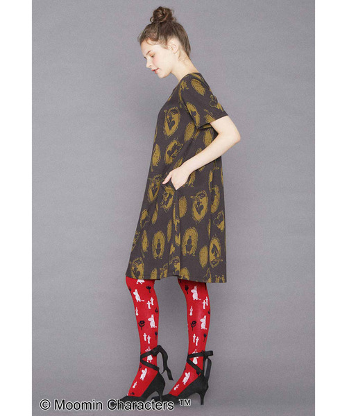 Moomin×apart of me. ロングワンピース 黒 F *CD1367 MOOMIN × a part of me. | Y's | Yohji Yamamoto (ヨウジ