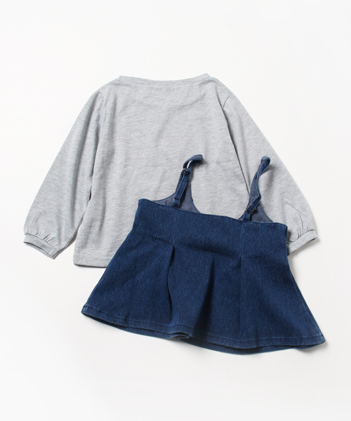 RODEO CROWNS WIDE BOWL（ロデオクラウンズワイドボウル）の「刺繍 キャミソール セット トップス（Tシャツ/カットソー・キッズ・ブルー/ライトブルー・SMALL/MEDIUM/LARGE/X-SMALL）」の5枚目の写真