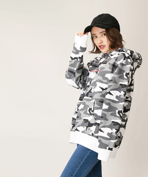 WEGO(ウィゴー)の「WEGO/カモフラロゴプリントパーカー(パーカー・メンズ・ブラック/カーキ・LARGE/MEDIUM)」の17枚目の写真