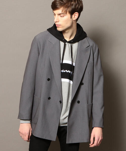 BEAUTY&YOUTH UNITED ARROWS（ビューティーアンドユースユナイテッドアローズ）の「【WEB限定】 by TR ツイル ダブル 4B ジャコット（テーラードジャケット・メンズ・ブラック/ダークグレー・SMALL/LARGE/MEDIUM）」の7枚目の写真