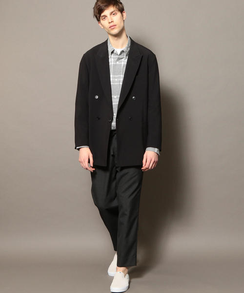 BEAUTY&YOUTH UNITED ARROWS（ビューティーアンドユースユナイテッドアローズ）の「【WEB限定】 by TR ツイル ダブル 4B ジャコット（テーラードジャケット・メンズ・ブラック/ダークグレー・SMALL/LARGE/MEDIUM）」の19枚目の写真