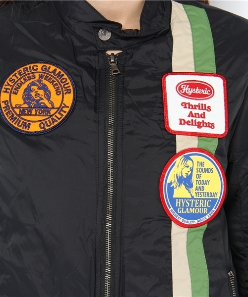 HYSTERIC GLAMOUR（ヒステリックグラマー）の「プリマロフトナイロンタフタ ワッペン付レーシングBZ（ブルゾン・レディース・グリーン/ネイビー/ブラック・FREE）」の12枚目の写真