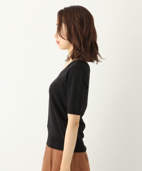 A part by（アパートバイ）の「洗える/14GクールミストVPOニット/SS　793361（ニット/セーター・レディース・ホワイト/ブラック/ベージュ/グリーン/ライトパープル/グレー/レッド/ホワイト系その他・MEDIUM/LARGE）」の9枚目の写真