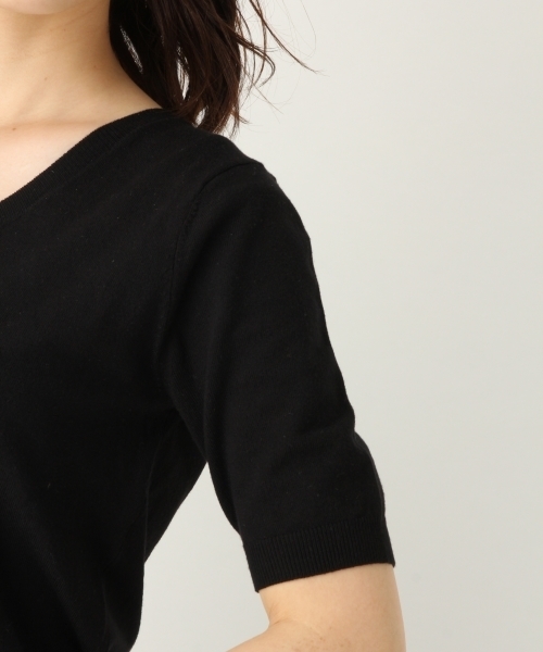 A part by（アパートバイ）の「洗える/14GクールミストVPOニット/SS　793361（ニット/セーター・レディース・ホワイト/ブラック/ベージュ/グリーン/ライトパープル/グレー/レッド/ホワイト系その他・MEDIUM/LARGE）」の15枚目の写真