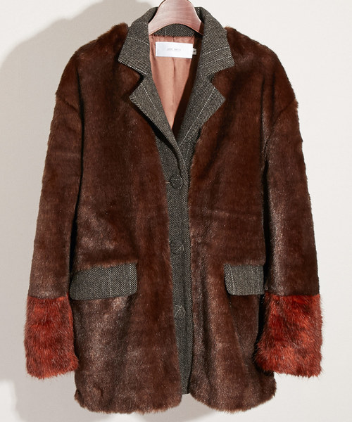 JANESMITH(ジェーンスミス)の「JANESMITH / ジェーンスミス MIXファーツイードジャケット JK-#716L MIX(テーラードジャケット)」|マルチ