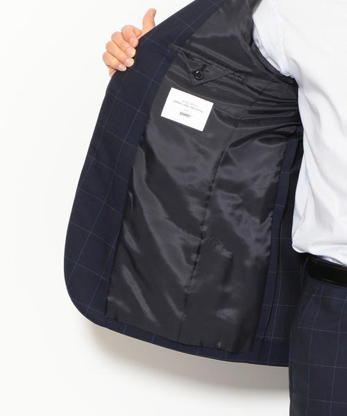 green label relaxing（グリーンレーベルリラクシング）の「TW ECO ウインドペン 2ボタン BK NTHP- ジャケット ＜COOL SUIT＞ ◆（スーツジャケット・メンズ・グレー/ネイビー・52/46/50/44/42/48）」の14枚目の写真