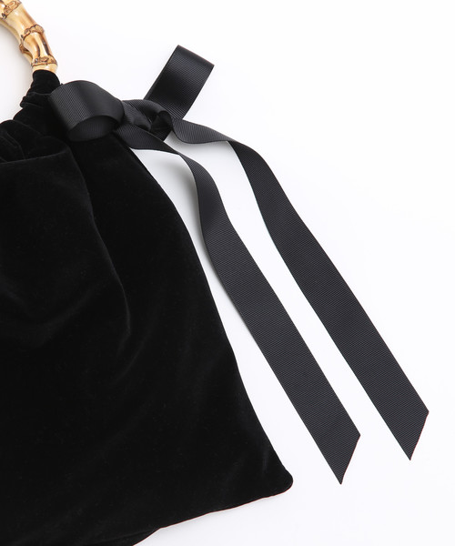 Bilitis dix-sept ans(ビリティスディセッタン)の「【WEB限定】Bilitis sept-ans/ベルベットバッグ(小)(ショルダーバッグ・レディース・ブラック・FREE)」の6枚目の写真