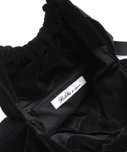 Bilitis dix-sept ans(ビリティスディセッタン)の「【WEB限定】Bilitis sept-ans/ベルベットバッグ(小)(ショルダーバッグ・レディース・ブラック・FREE)」の7枚目の写真