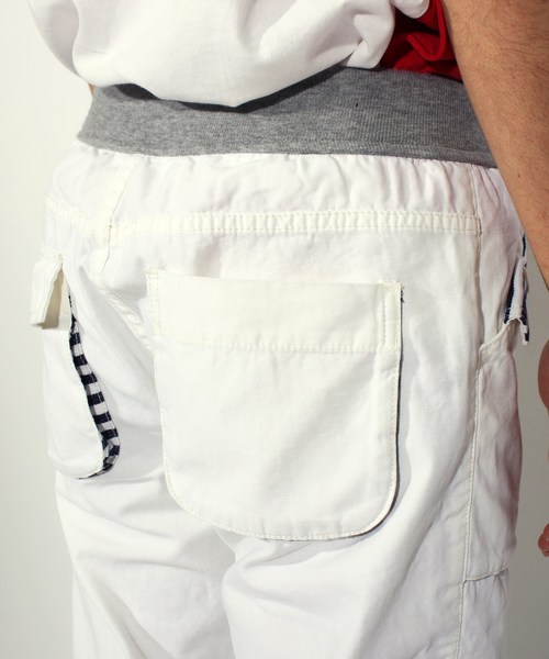 ８(eight)（エイト）の「ボーダー チノ クロップドパンツ ７分丈（チノパンツ・メンズ・ホワイト/ネイビー/ブラウン・MEDIUM/LARGE）」の18枚目の写真