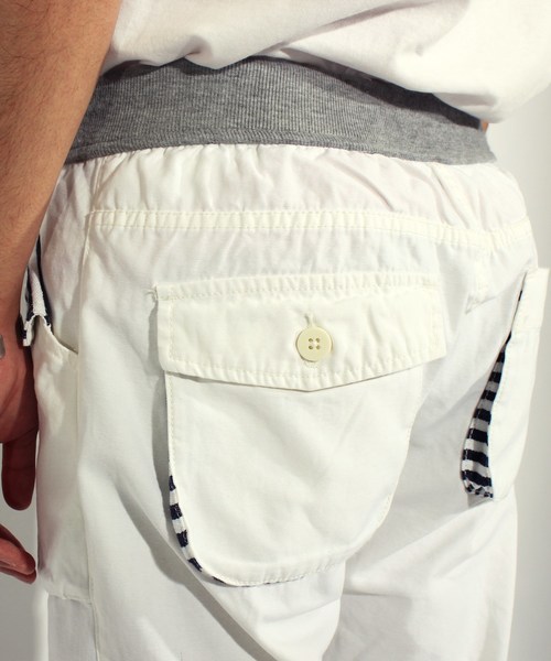 ８(eight)（エイト）の「ボーダー チノ クロップドパンツ ７分丈（チノパンツ・メンズ・ホワイト/ネイビー/ブラウン・MEDIUM/LARGE）」の19枚目の写真
