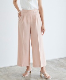 360°美脚見え ワイドパンツフルレングス センタープレス