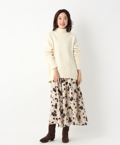 A part by（アパートバイ）の「3GWNアラン/タートルPO 804119（ニット/セーター・レディース・ホワイト/ブラック/ベージュ/ブルー/パープル・FREE）」の6枚目の写真