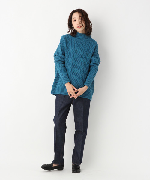 A part by（アパートバイ）の「3GWNアラン/タートルPO 804119（ニット/セーター・レディース・ホワイト/ブラック/ベージュ/ブルー/パープル・FREE）」の10枚目の写真