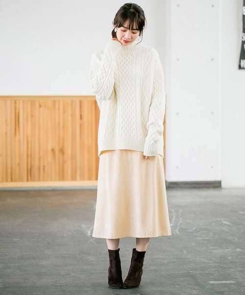 A part by（アパートバイ）の「3GWNアラン/タートルPO 804119（ニット/セーター・レディース・ホワイト/ブラック/ベージュ/ブルー/パープル・FREE）」の19枚目の写真