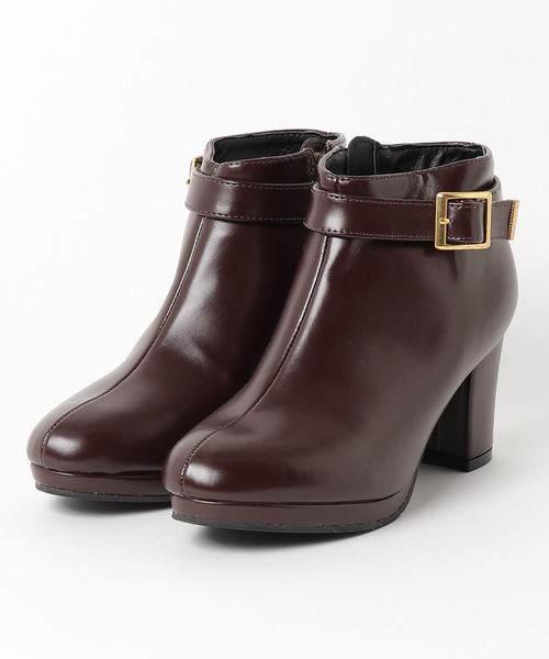 KOBE LETTUCE（コウベレタス）の「ラウンドトゥサイドゴールドバックルショートブーツ＊レディース/シューズ[I1618]神戸レタス（ブーツ・レディース・ブラック/ダークブラウン/ブラック系その他・LL/S/M/L）」の11枚目の写真
