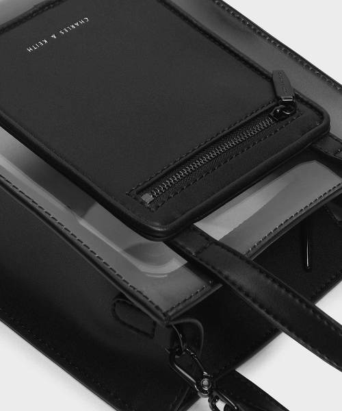 CHARLES & KEITH（チャールズ & キース）の「ジップシースルートートバッグ / Zipper See Through Tote Bag（トートバッグ・レディース・ブラック・S）」の6枚目の写真