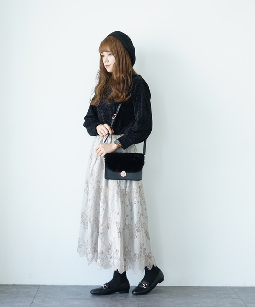 earth music&ecology(アースミュージックアンドエコロジー)の「・ケーブル編みモールニットプルオーバー●(ニット/セーター・レディース・ライトグレー/ブラック/サックスブルー/アイボリー/マスタード/ライトピンク/ブルーグリーン/ピンク系その他2・FREE)」の10枚目の写真