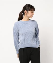 earth music&ecology | ・ケーブル編みモールニットプルオーバー●(ニット/セーター)