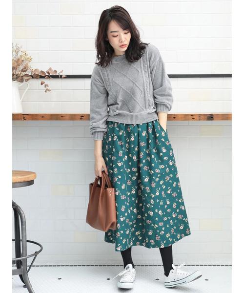 earth music&ecology(アースミュージックアンドエコロジー)の「・ケーブル編みモールニットプルオーバー●(ニット/セーター・レディース・ライトグレー/ブラック/サックスブルー/アイボリー/マスタード/ライトピンク/ブルーグリーン/ピンク系その他2・FREE)」の15枚目の写真