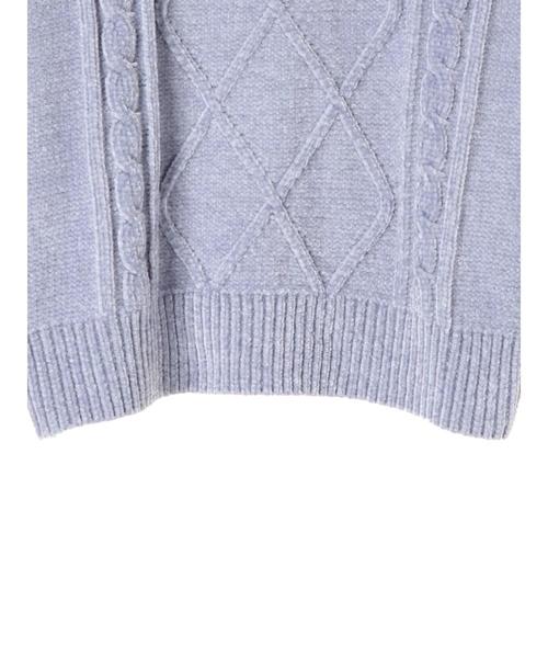 earth music&ecology(アースミュージックアンドエコロジー)の「・ケーブル編みモールニットプルオーバー●(ニット/セーター・レディース・ライトグレー/ブラック/サックスブルー/アイボリー/マスタード/ライトピンク/ブルーグリーン/ピンク系その他2・FREE)」の20枚目の写真